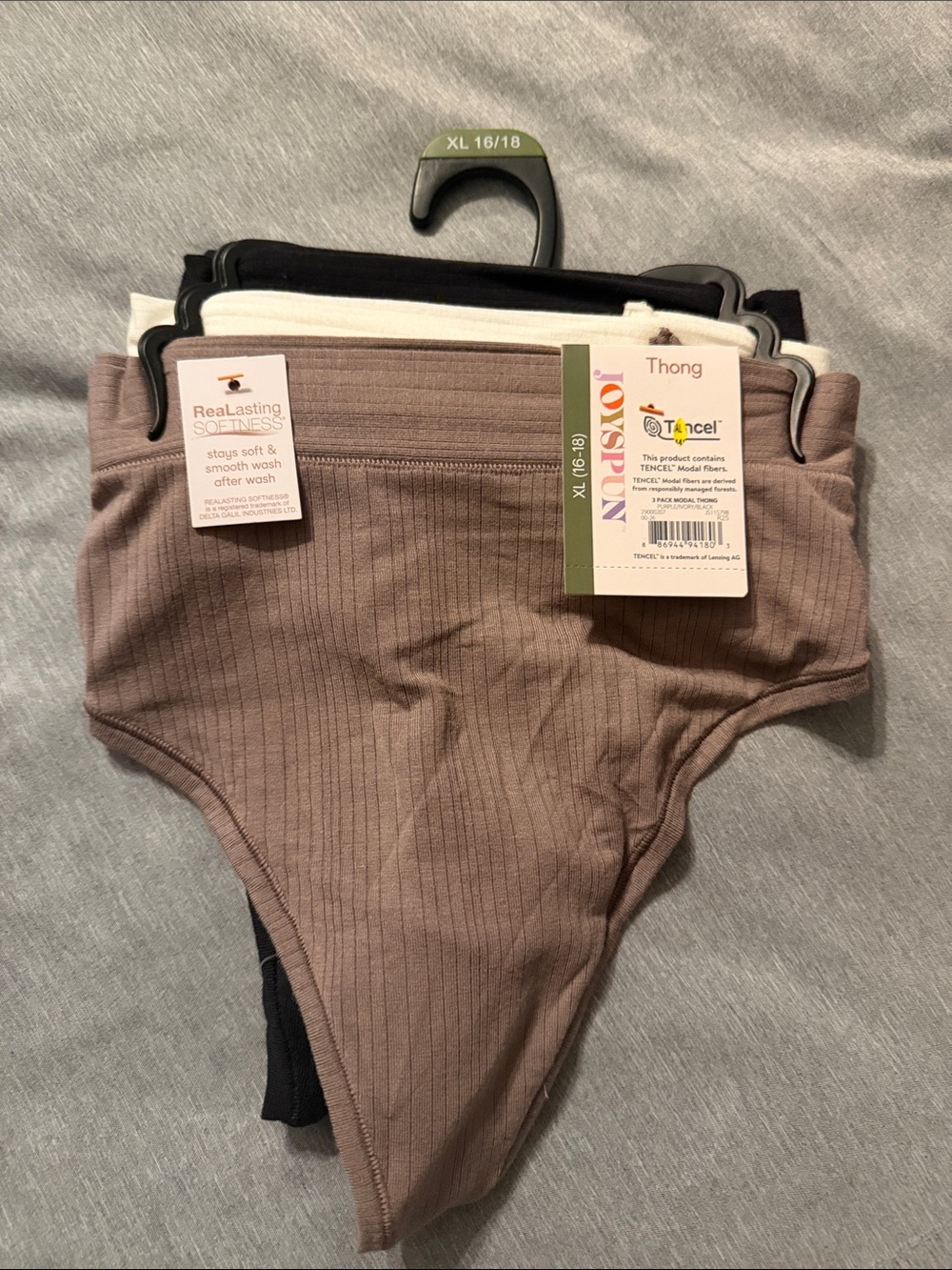 Women’s High-Cut Thong Panties - Brown, Black, White - Soft Everyday Comfort